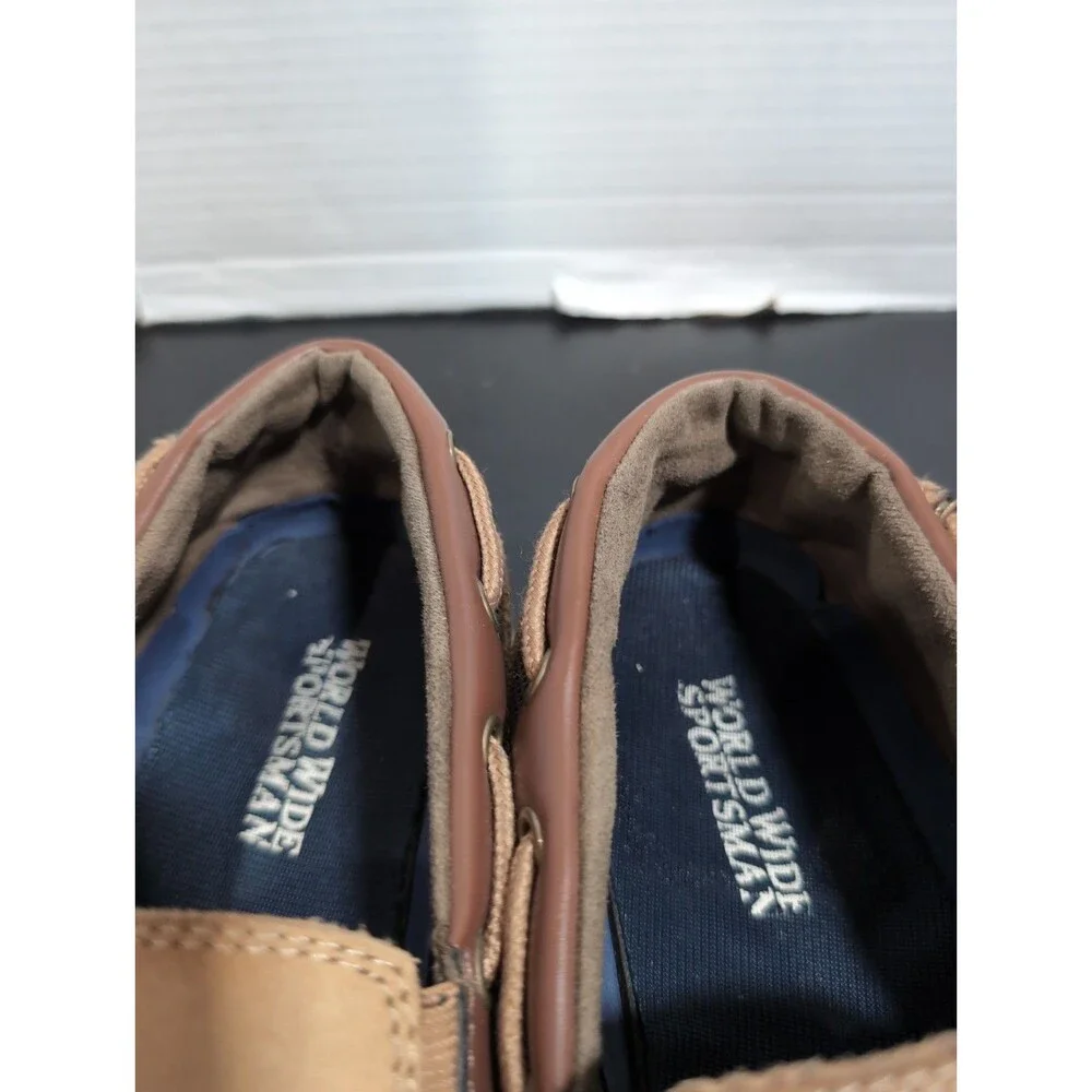 BASS PRO WORLDWIDE SPORTSMAN NANTUCKET SLIP-ON BOAT SHOES MENS SIZE 8M VGC